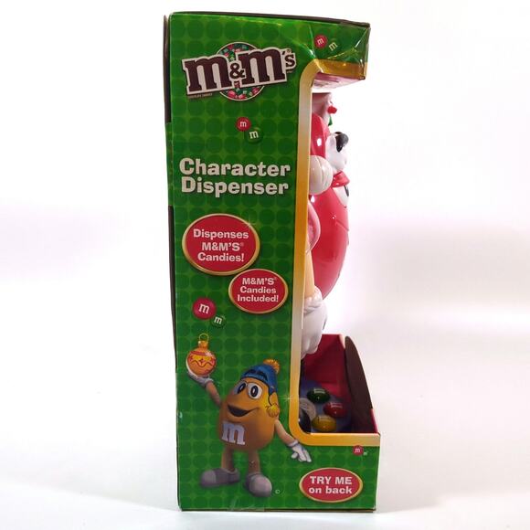 2015 Limited Edition M&M’s Character Dispenser RED Christmas Santa Mistletoe New - Picture 6 of 7